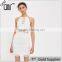 2017 wholesale top design crochet trim tight mini dress for ladies