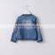 Wholesale spring flower knitted children girls denim jackets