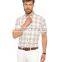 Summer Regular Short Sleeve check Buttoned Cotton Men Shirt
