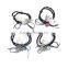 Cheap Wholesale Ponytail Holder Leaf Deep Blue Flower Acrylic Hair Ties