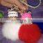 Best Seller Lovely bag charm pendant keychain real fur decoration car ornaments