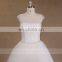 Cap Sleeve Boat Neck Tulle Beaded Trim Crystal Beads For Wedding Dress