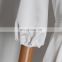 Elegant Lace Up Bowknot V Neck Puff Sleeve High Waist Tunic Jumpsuit Female