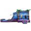 Tropical Purple Marble Water Slide Bounce House Kids Jumping Castle Combo