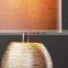 Japan style simple custom luxury gold indoor lighting ceramic base royal antique brown bedside lamps for hotel
