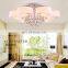 LED warm simple ceiling crystal chandelier with remote