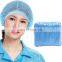 Doctor Nurse Bouffant Blue White Surgical Medical Disposable Non Woven 21" 24" Elastic Hair Net Clip Mob Hats Caps Manufacturers