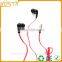 Promotional comfortable communication wholesale fancy flat wired earphones earbuds