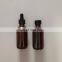 Promotion !!! 60ml 120ml 2OZ 4OZ Boston amber essential oil dropper glass bottle with Polycone Phenolic Caps