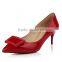 Beautiful Design Lady Shoes Party High Heel Pointed Toe Red Dress Shoes