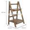 Folding Wood Flower Pot Shelf Stand Planter Display Rack Indoor Outdoor Garden