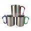 High Quality 220ML Double Walled Stainless Steel Mug With Carabiner Handle