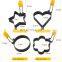 Cooking Different 4pcs Poachers Fryer Shaped Coating Non Stick Stainless Steel Egg Ring Set