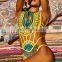 Customized Summer Women Solid Bikini African Print Swimwear Bikini Frauen Badebekleidung