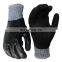 Double Dipped Sandy Nitrile Finish Gloves Nitrile Coated Safety Work Gloves Waterproof