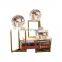 Triangle Metal Frame Crystal Ball Tabletop Home Decor