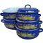 5pcs Vitreous Enamel Pot Enamel tableware    5 pcs enamel cookware set