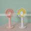 Free sample Cute Make up lens Portable lady Mini Fan Rechargeable Battery Mini Mirror Fan