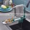 Telescopic Sink Shelf Kitchen Sink Organizer Soap Sponge Holder Towel Drain Rack Storage Basket Kitchen accessories gadget