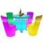 garden event party wedding nightclub Glow in the Dark Furniture LED ice Bucket Bar Table chair furniture stool sofa set