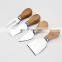 Amazon Hot sell 4pcs Cheese Knife Tool Set Unique Stainless Steel Cheese Knife Set with Wooden Handle