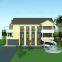Modern Prefabricated 3 Storey Apartment Steel Structure Prefab Flat Building with Car Garage for Renting