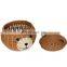 New Arrival Bear Head Rattan Storage Basket With Lid High Quality Decorative Bin Decor Hand Woven Shelf Organizer