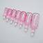 5-100ml dropper bottle empty glass bottles pink color with plastic screw collar white nipple