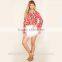 2016 spring New Fashion printed blouse Short Sleeve high quality and digital printed women blouse B018