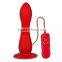 Sexy red and black multy function remote control battery vibrator adult toys butt plug with suction cups