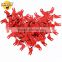 Red Metallic Couple and Heart Tissue Paper Confetti Party Poppers for Wedding