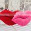 newest pink and red sex interesting lip shaped pillow