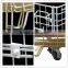 Collapsible storage steel container with 4 wheel