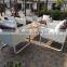 Leisure garden furniture white outdoor rattan sofa set furniture