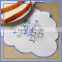 polyester bread cover embroidered by small flowers on satin fabric