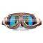 BJ-GT-010 New Style High Performance Coffee Leather Aviator Sportbike Goggles