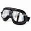 BJ-GT-007 New Arrival Black Leather Goggles Motorcycle With Clear Lens