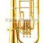 High grade euphonium, brass body, gold lacquer, Bb 3 piston valves