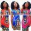 African Dashiki African Dresses Africa Clothing For Women Traditional African National Floral Print Cetak Dashiki Dress short