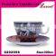 porcelain cappuccino decal jumbo coffee cup and saucer set