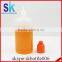 PE 100ml plastic dropper bottle with childproof cap