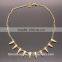 Fashion Jewelry Punk Spikes Gold Alloy Choker Necklace