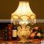 Luxury gold outline flower European table lamp for home lighting