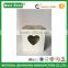 Square Wooden Lid Box with Cut-out Heart