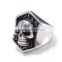 American punk jewelry statement vintage men's stainless steel skull ring                        
                                                                                Supplier's Choice