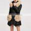 Factory Price Women's Winter Long Windproof Coat With Faux Fur Pockets