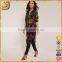 SHANGYI Fashion Black Rose Print Chiffon Longline women Blouse