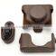 Factory competitive price brown fancyleather Camera Bag in Dongguan