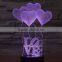 13-Led Night Light 3d Heart Balloons With Love Word Romantic Style Led Desk Lamp Bedroom Hotel Led Table Decor Lamp