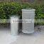 Powder coated metal street dustbin